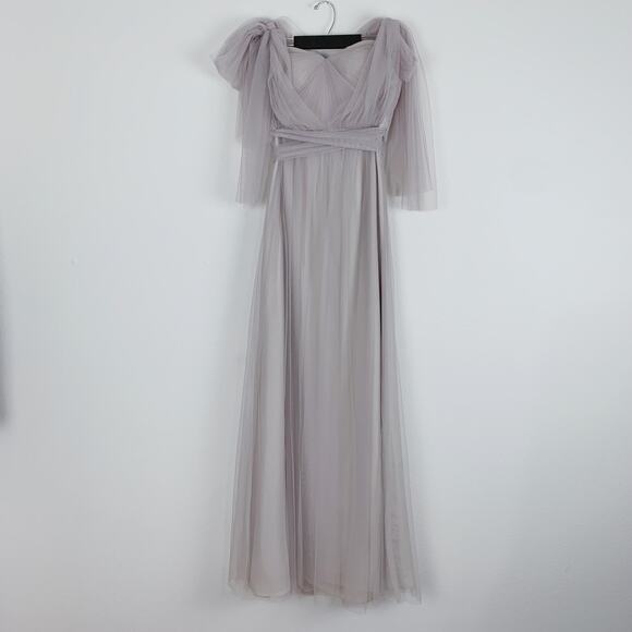 Jenny Yoo Annabelle Convertible Tulle Bridesmaid Dress Size 4 - Picture 2 of 13